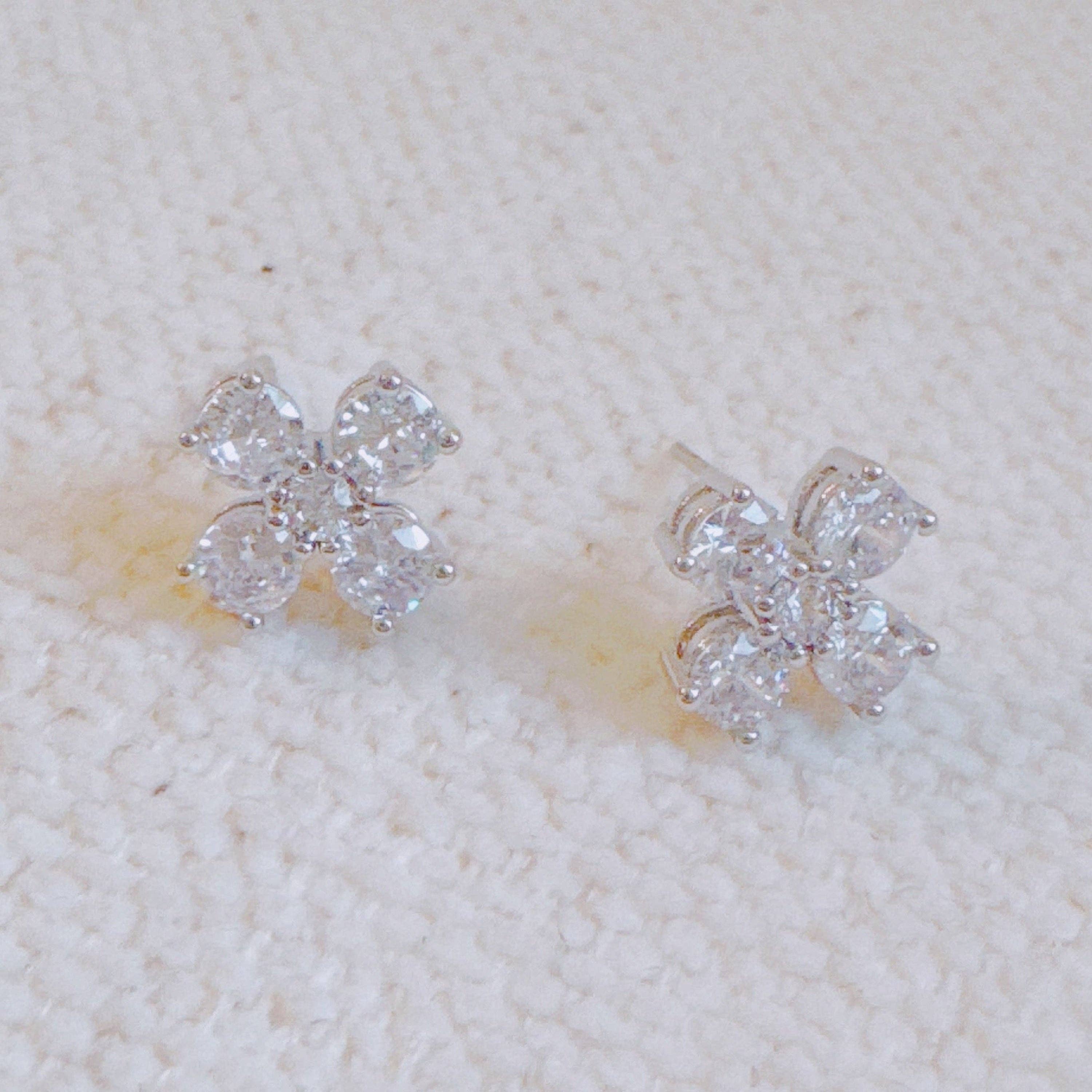 Sparkle Mini Cross Stud Earrings