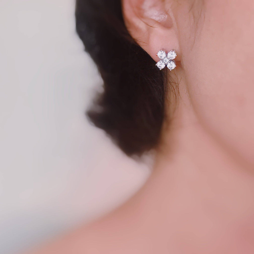 Sparkle Mini Cross Stud Earrings