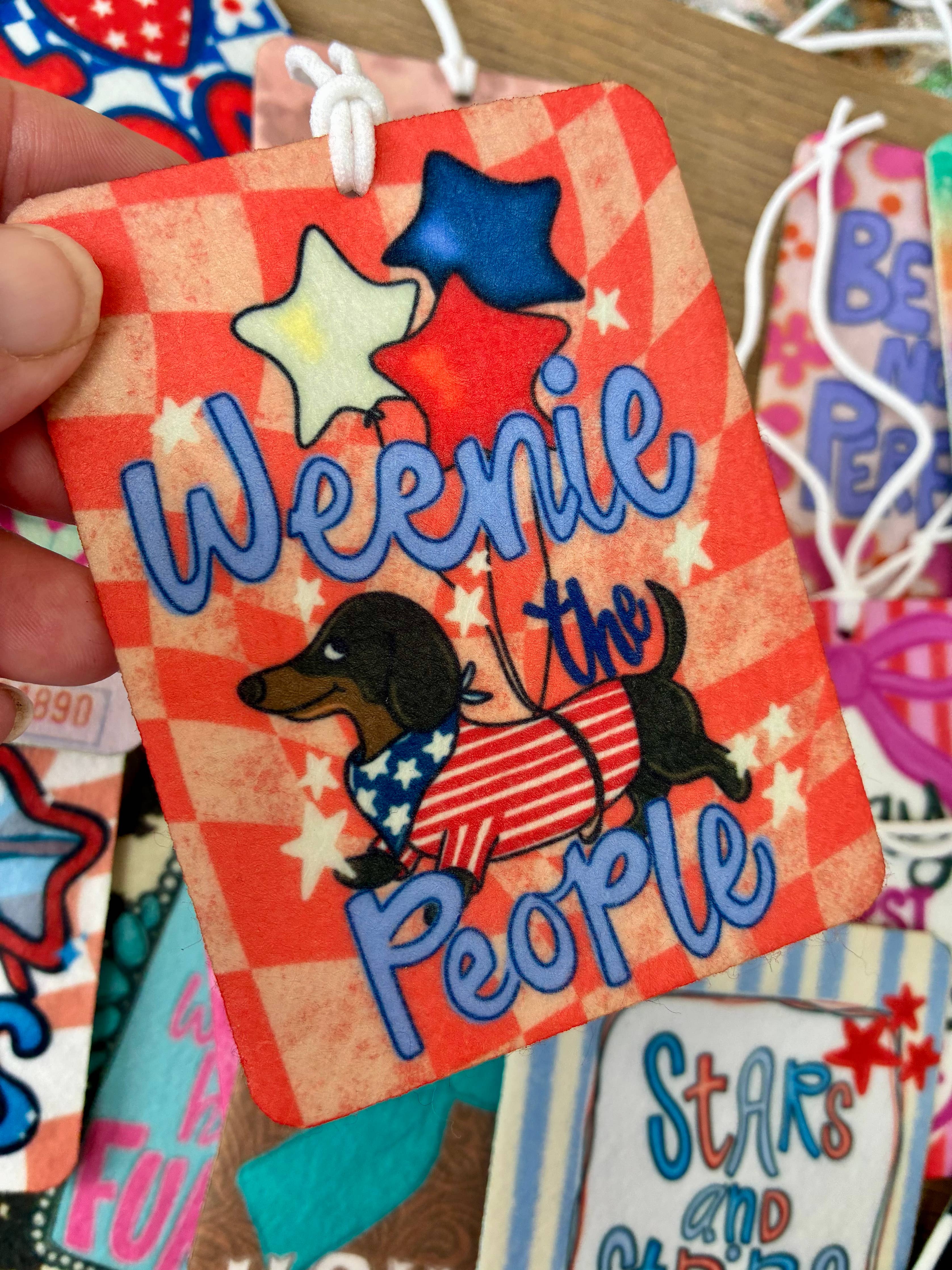 Weenie the people 4th of July car fresheners