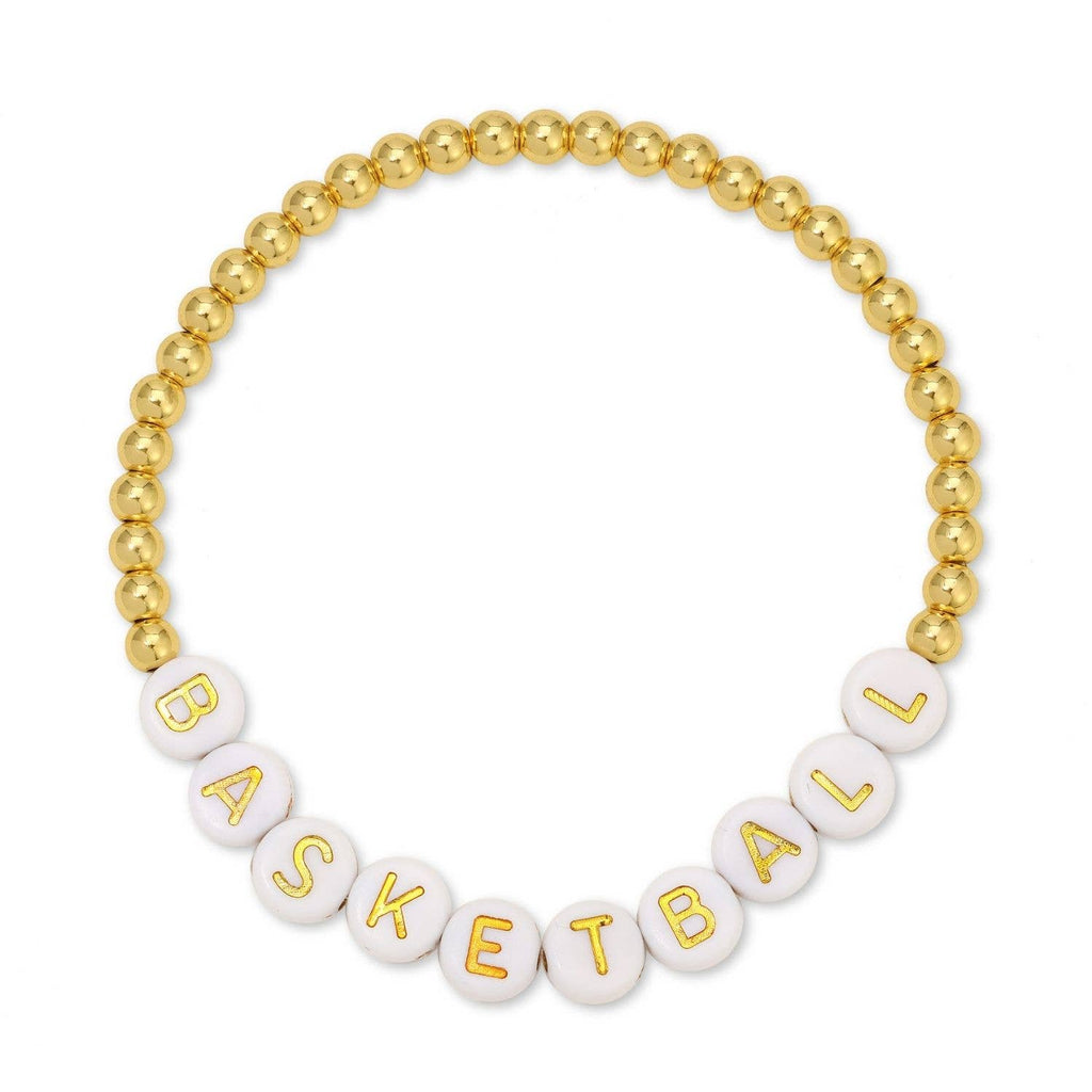 SALE - Basketball Beaded Bracelet