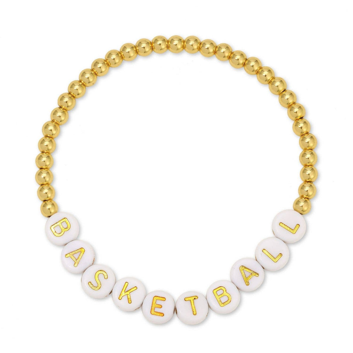 SALE - Basketball Beaded Bracelet