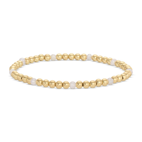 4mm Bead & Pearl Stretch Bracelets
