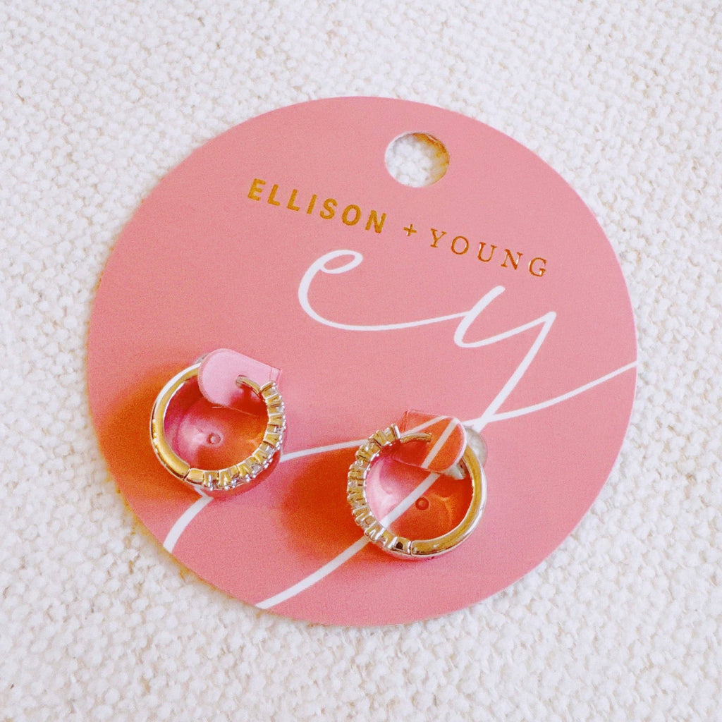 Glam Edge Sculpted Huggie Earrings