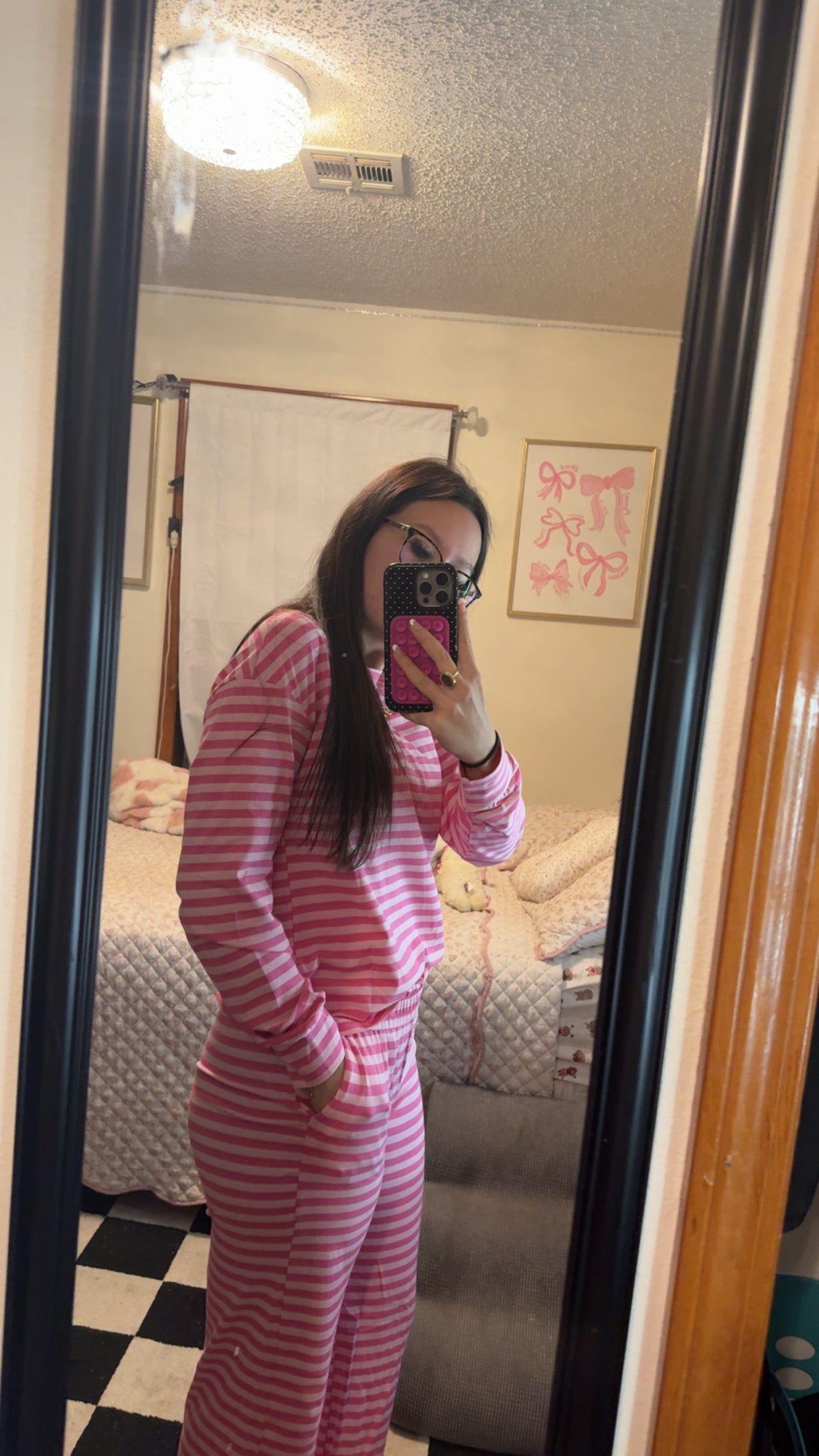 Pink Stripe Loungewear Set