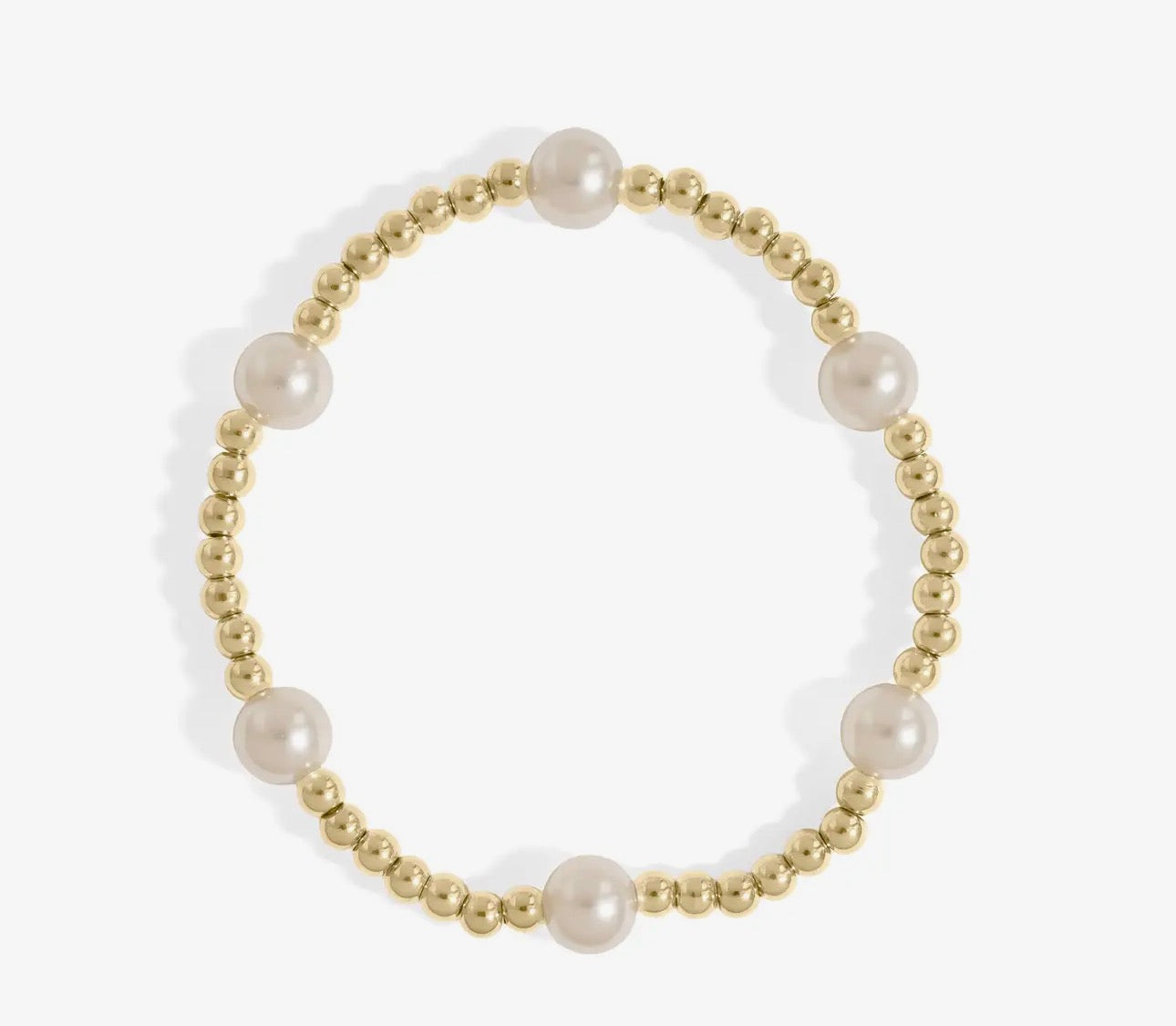Gold Bracelet With Pearls