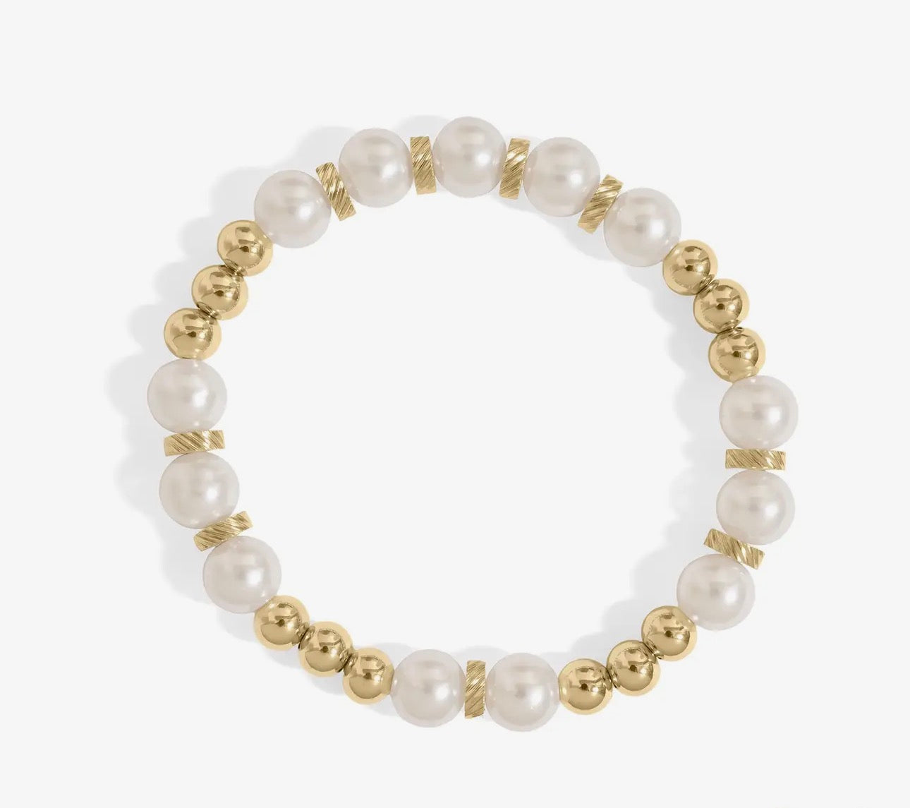 Gold Bracelet with Pearls