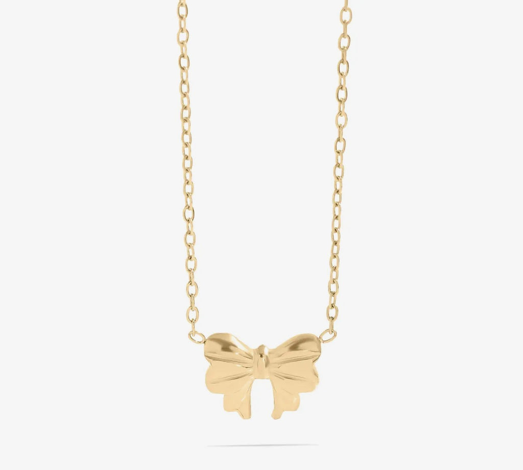 Gold Bow Necklace