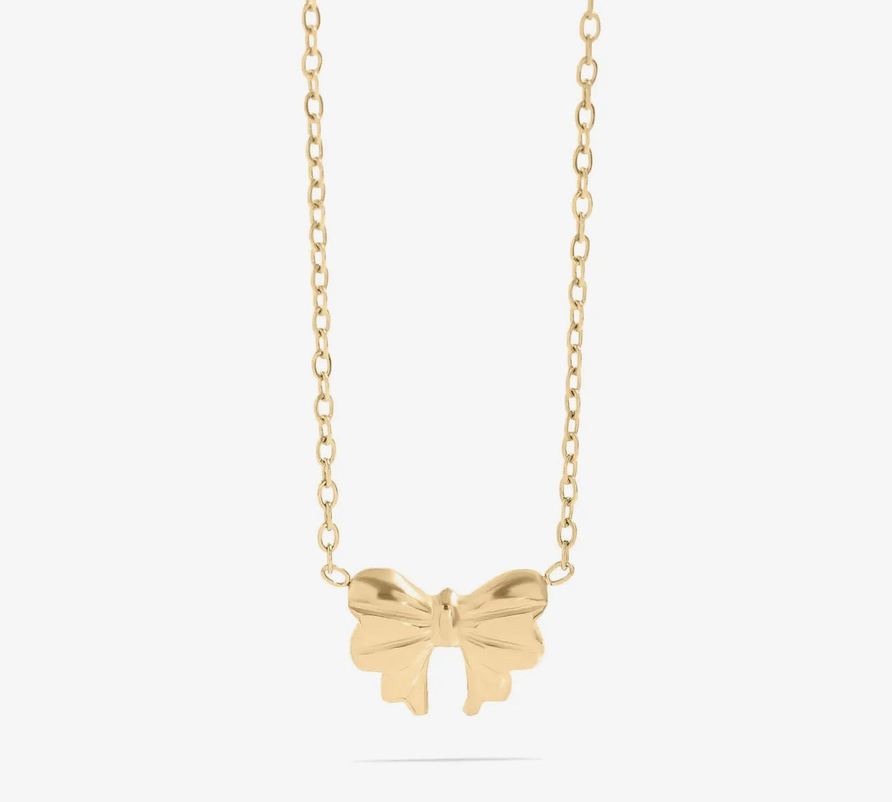 Gold Bow Necklace