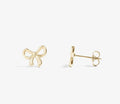 Gold Bow Stud Earrings