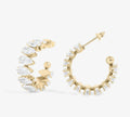Marquis Stone Hoop Earrings