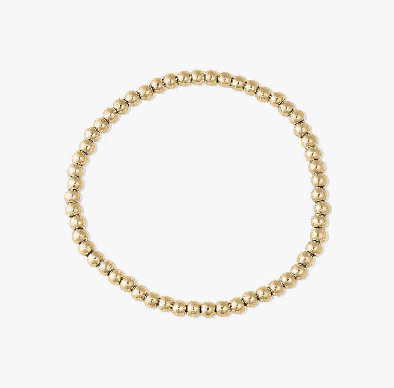 4mm Gold Beaded Stretch Bracelet