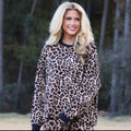 Long Sleeve Waffle Knit Leopard Top