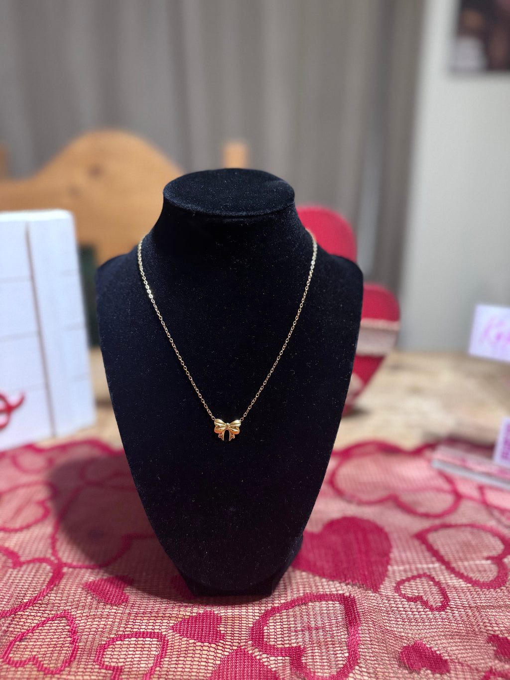 Gold Bow Necklace