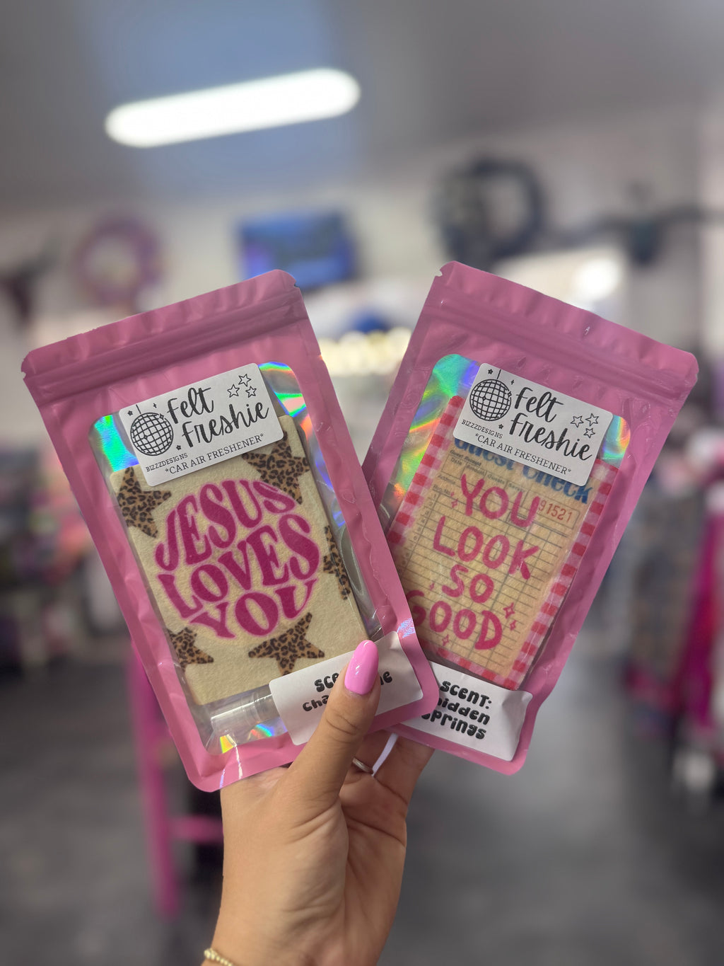 Jesus Loves You Felt Freshie Boutique Car Air Freshener