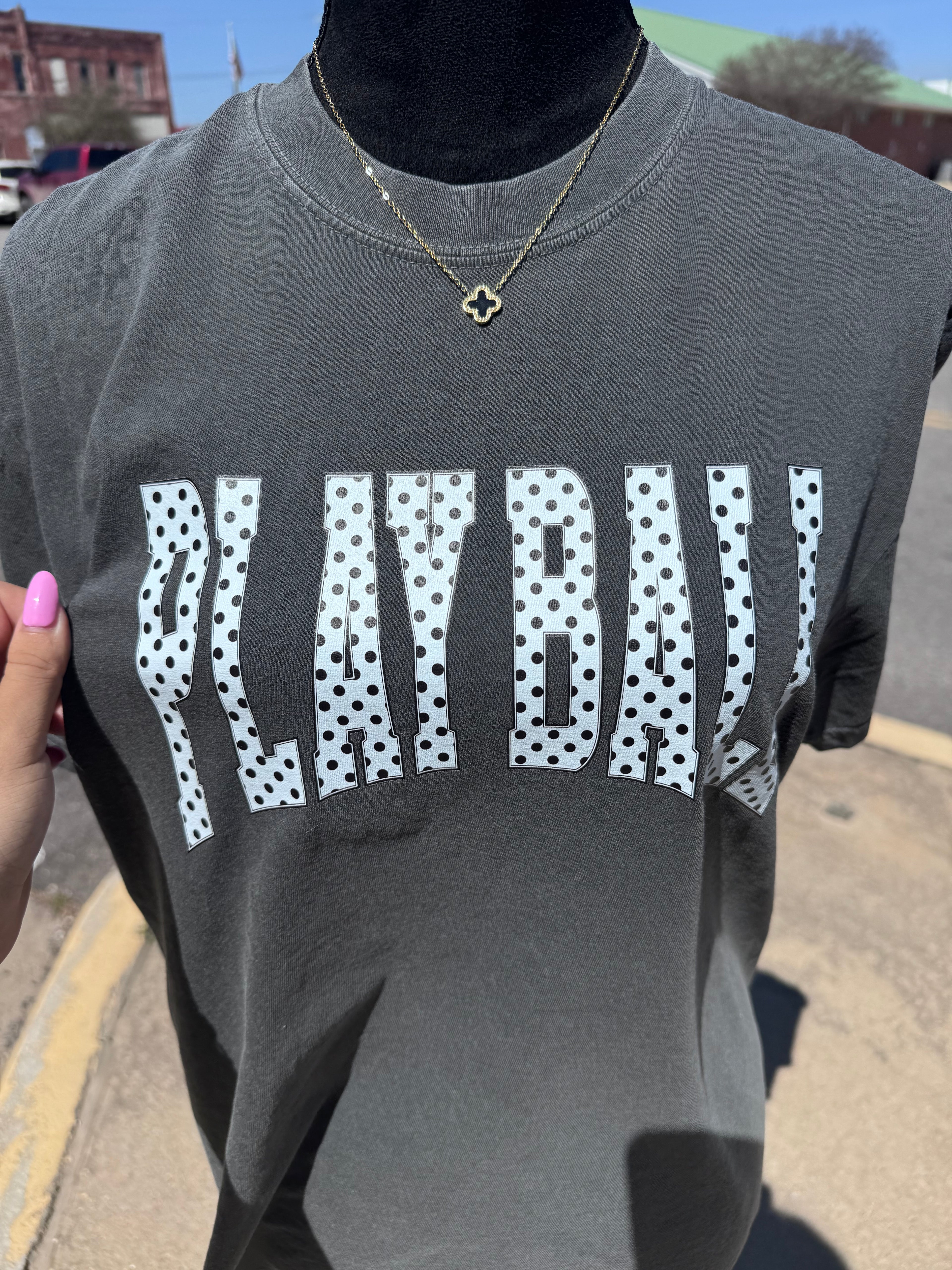 Play Ball Polka Dot Tee