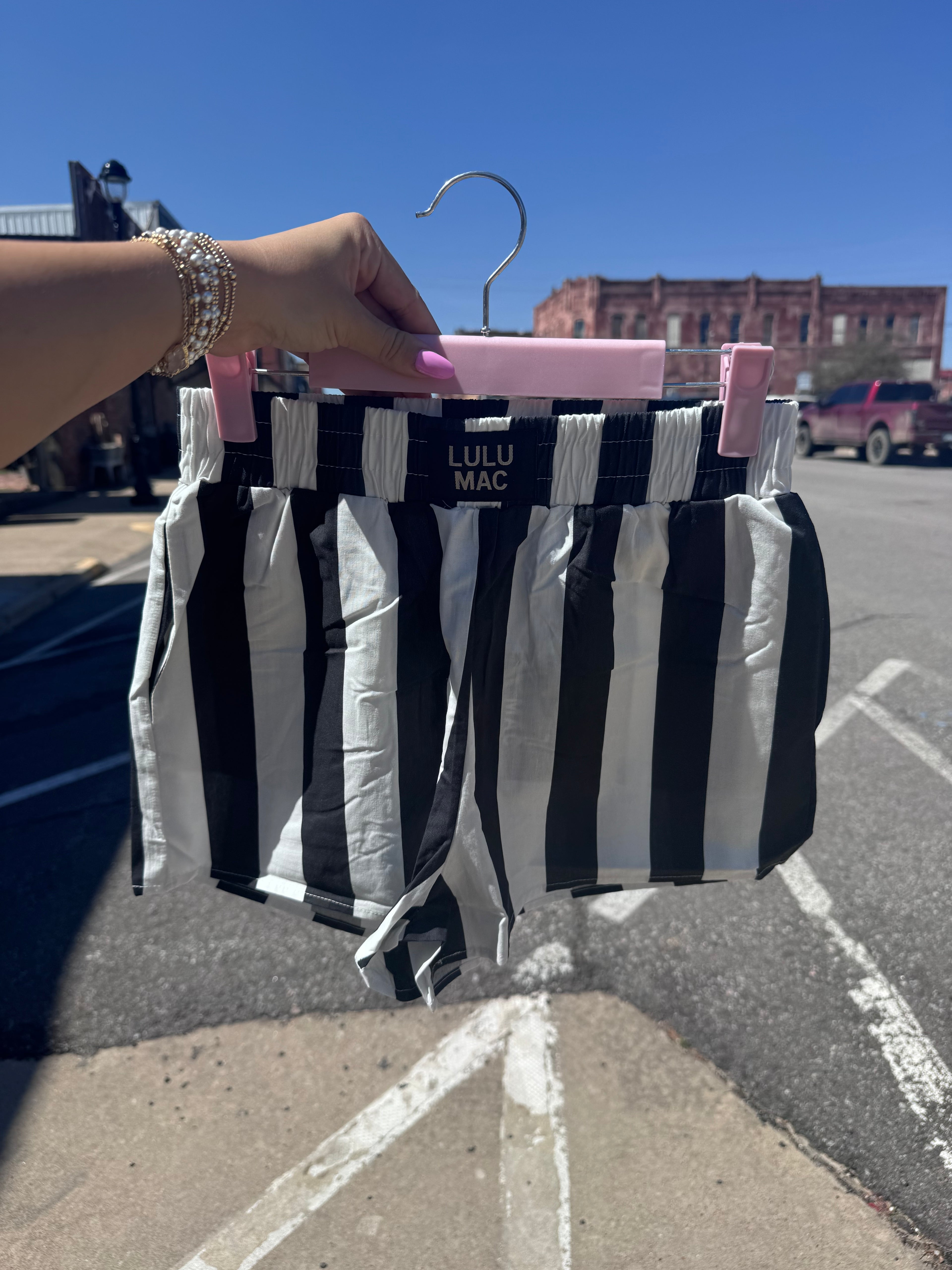 Striped Lulu Mac Shorts