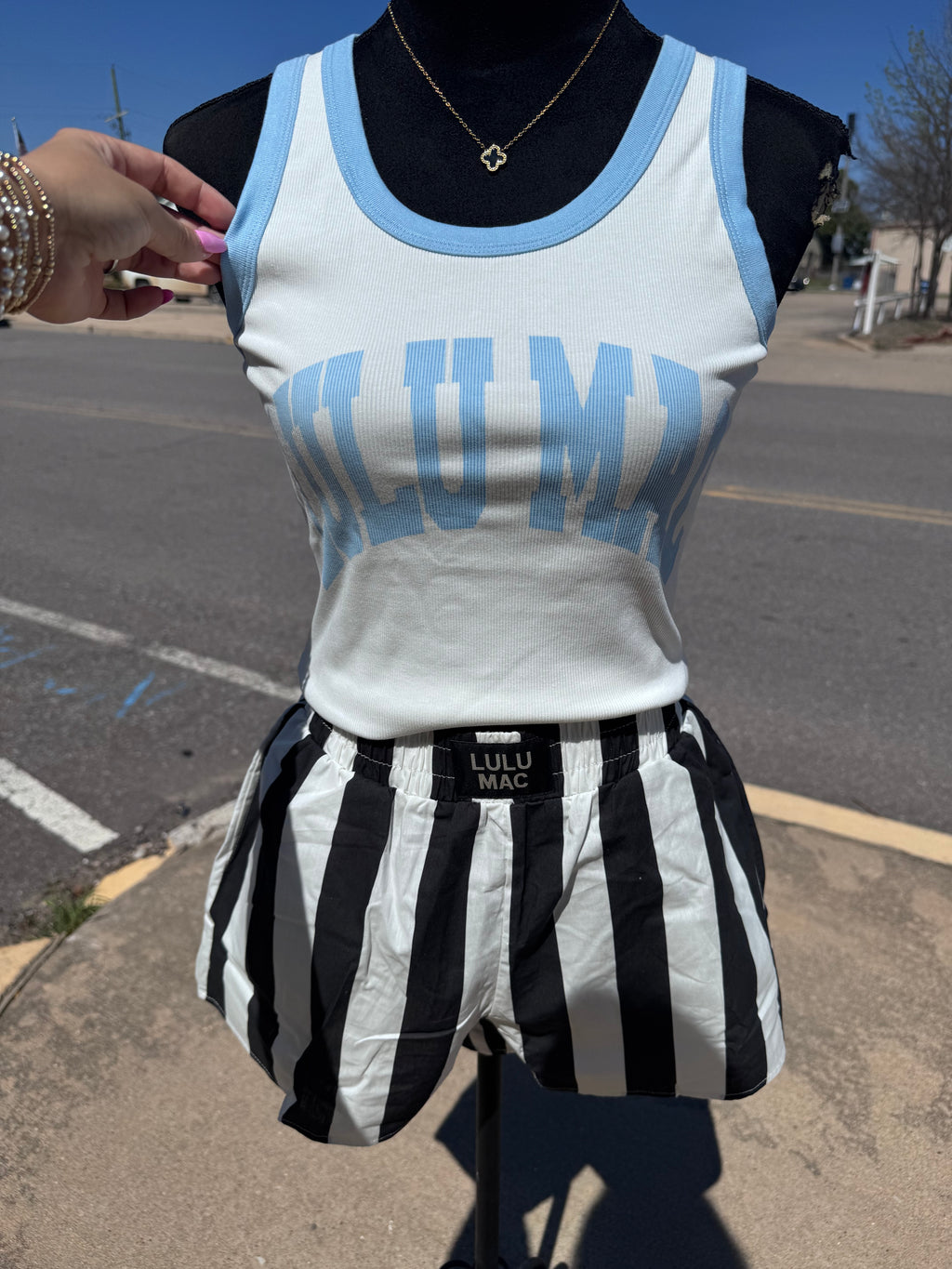 Striped Lulu Mac Shorts