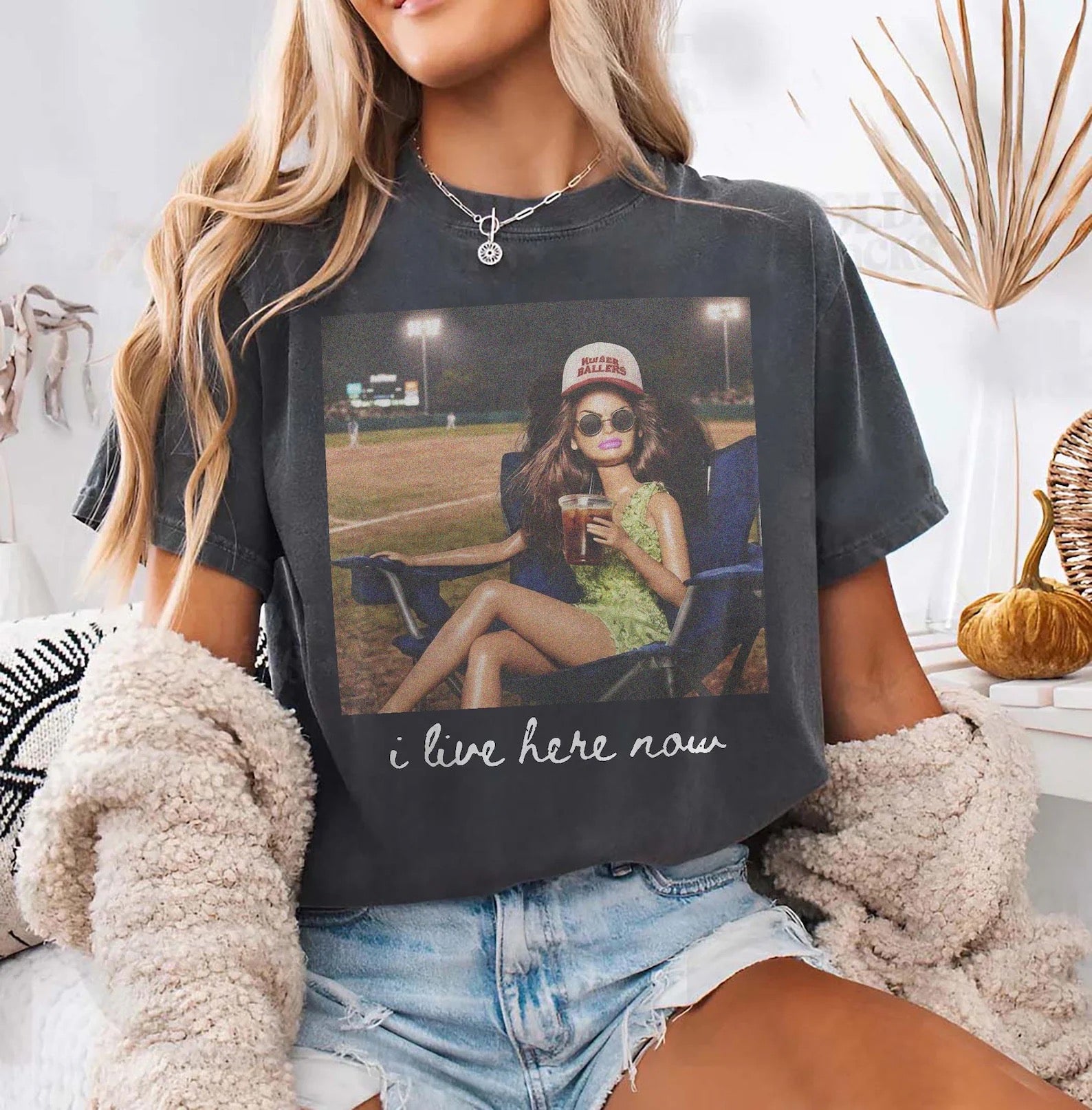 I Live Here Now Barbie Tee