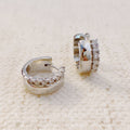Glam Edge Sculpted Huggie Earrings