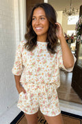 LAS Floral Oversized Tee and Shorts Set (S-XL)