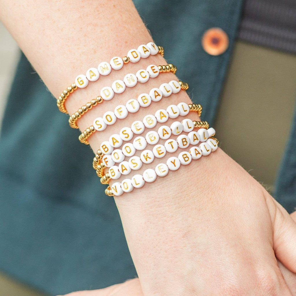 Football Beaded Bracelet