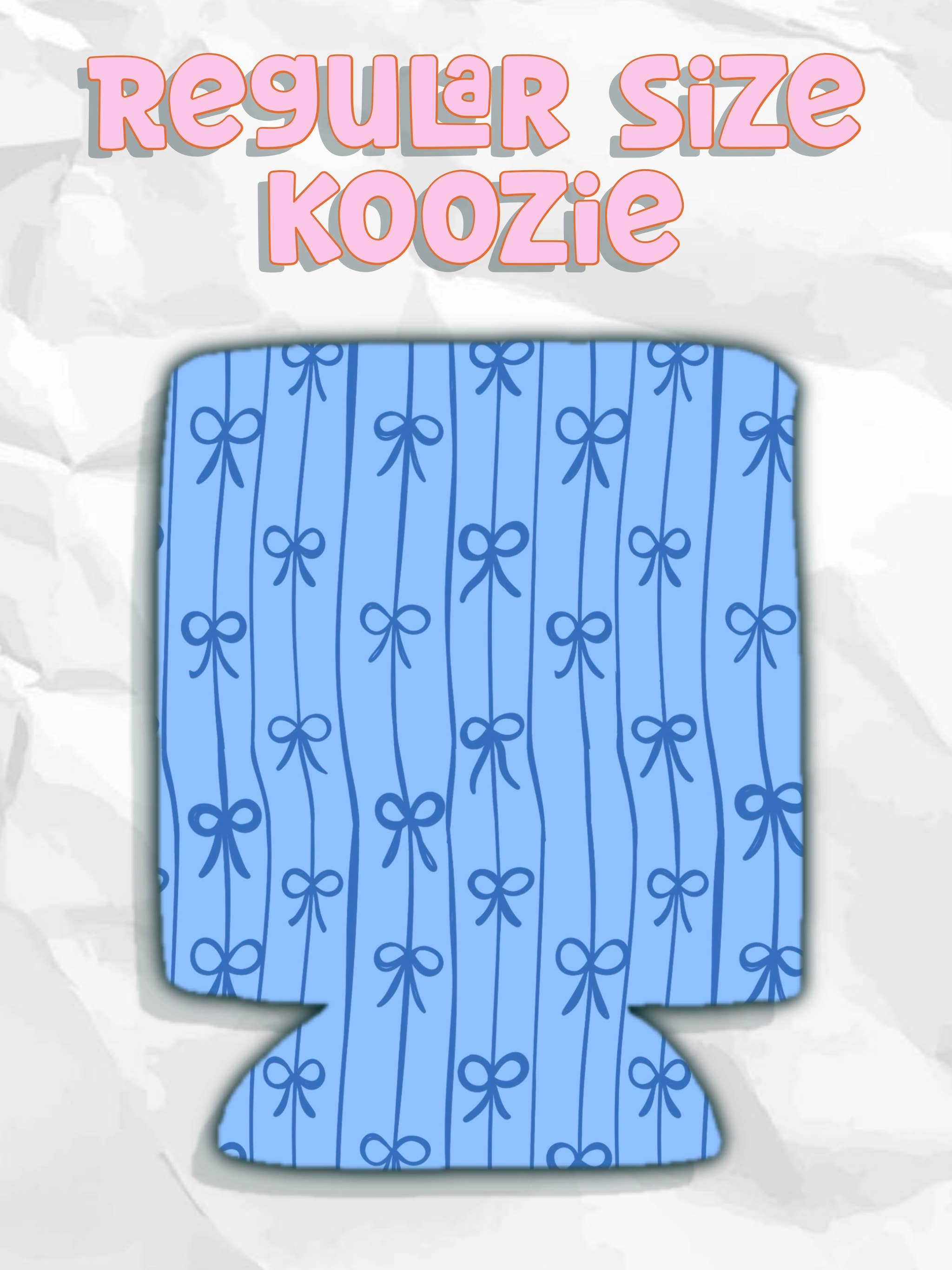 Blue bow can koozies