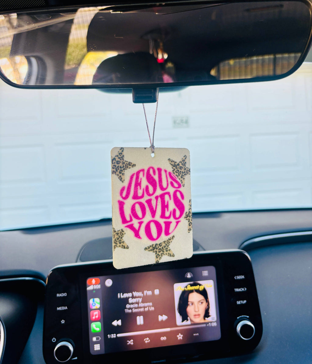 Jesus Loves You Felt Freshie Boutique Car Air Freshener