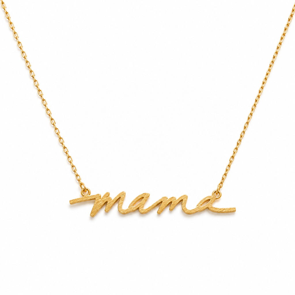 Mama Script Necklace