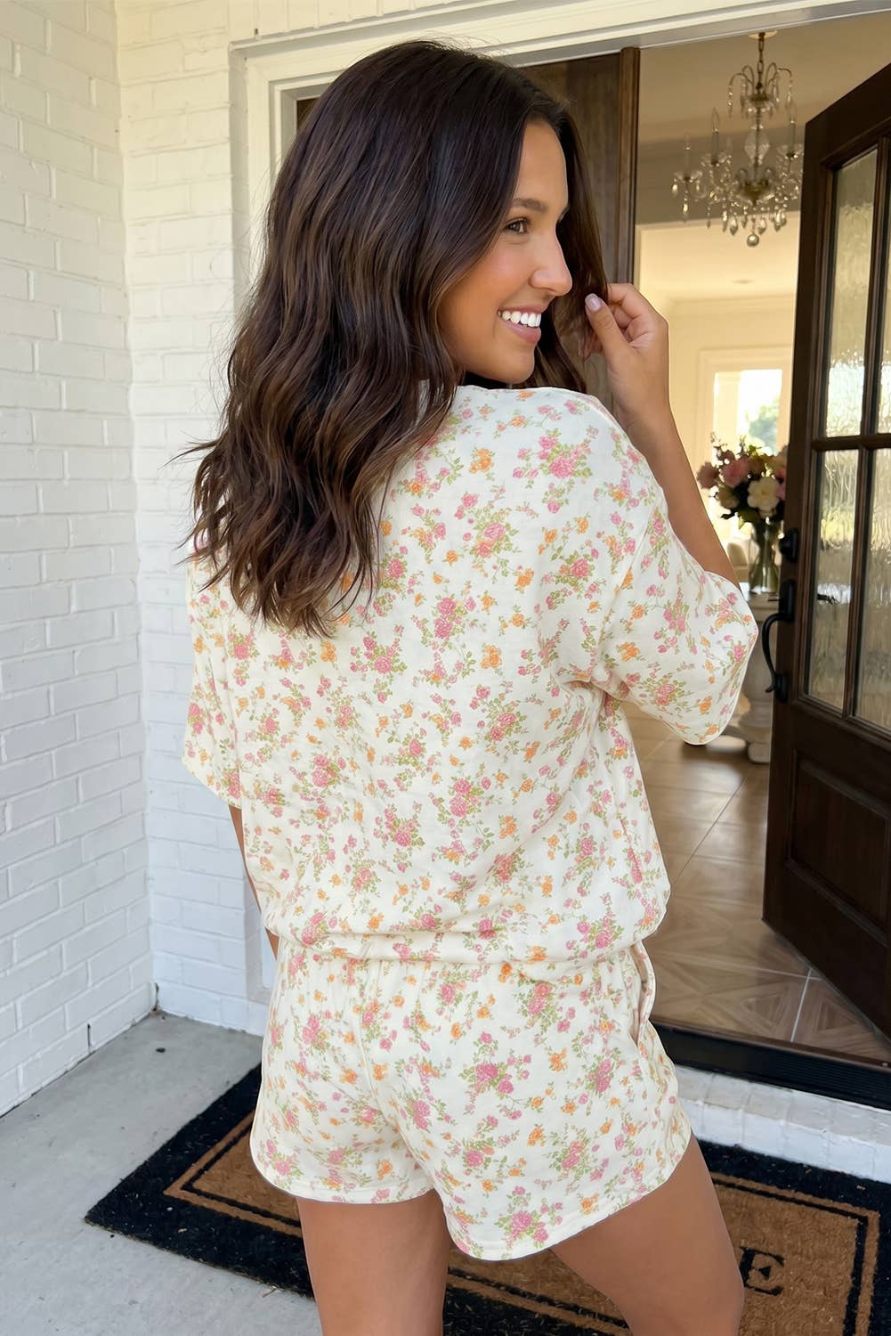 LAS Floral Oversized Tee and Shorts Set (S-XL)