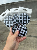 Checkered Black and White Car Coasters